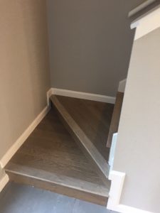 Hardwood installment for stairs