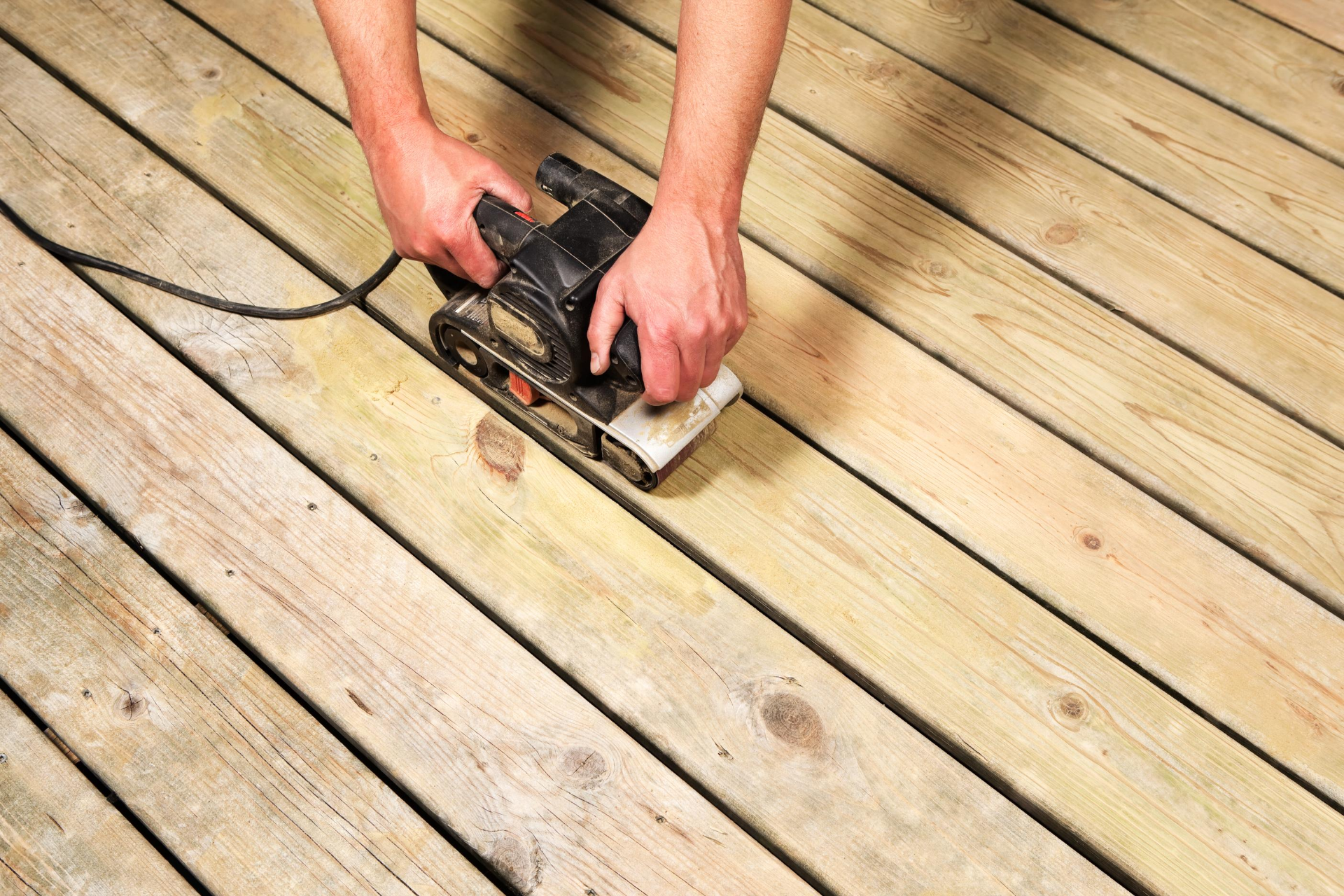 Deck Repair with Sander